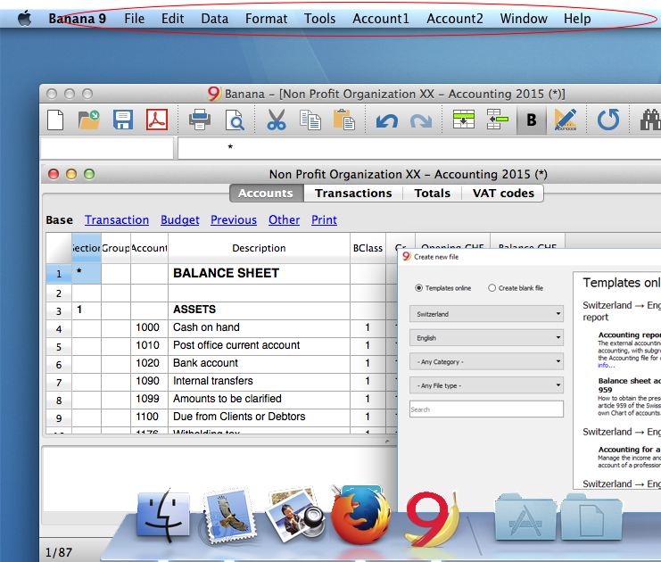 Banana 8 accounting software